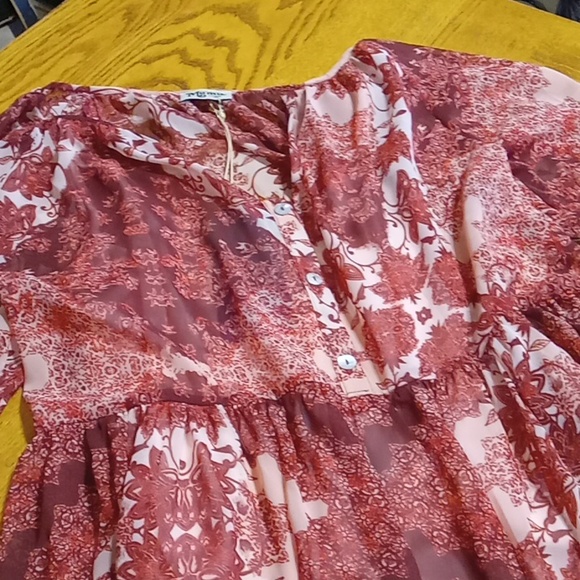 SHOW ME YOUR MUMU Womens DRESS LARGE NEW Boho Short Tunic - Picture 4 of 11